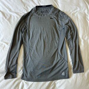 Nike Pro Combat Dri-FIT Long Sleeve Compression Shirt Gray Men’s M